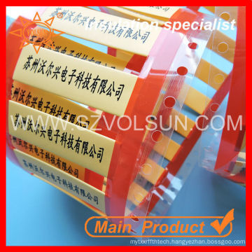 Polyolefin heat shrinkable yellow cable markers